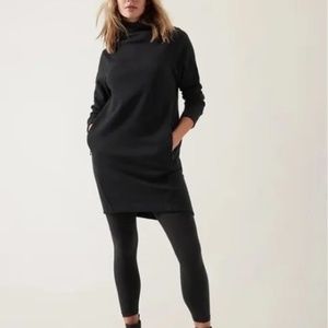 NWT Athleta Women’s Cozy Karma Mock Neck Dress Color Black Size X-Small